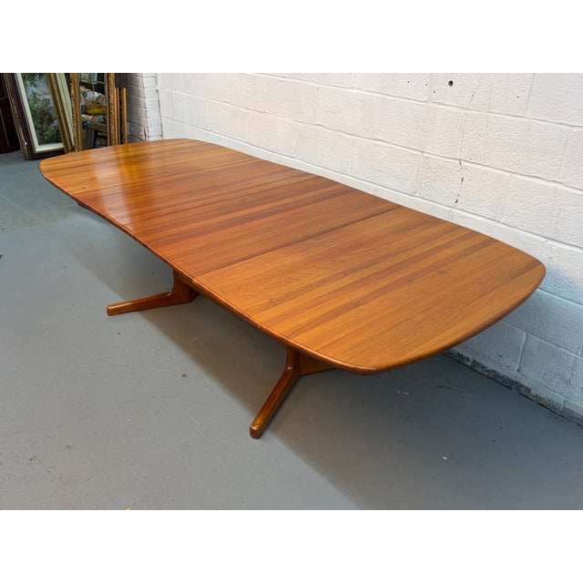 Vintage Extension Dining Table in Teak by D-Scan For Sale - Image 9 of 14