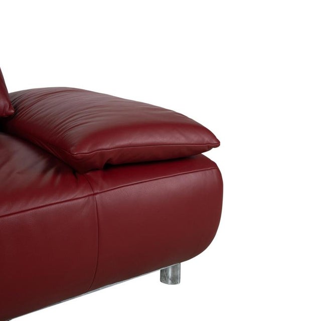 Red Volare Leather Two-Seater Red Manual Function Sofa from Koinor For Sale - Image 8 of 17