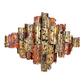 Abstract Patinated Metal Wall Sculpture by Silas Seandel For Sale