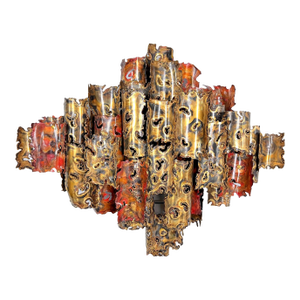 Abstract Patinated Metal Wall Sculpture by Silas Seandel
