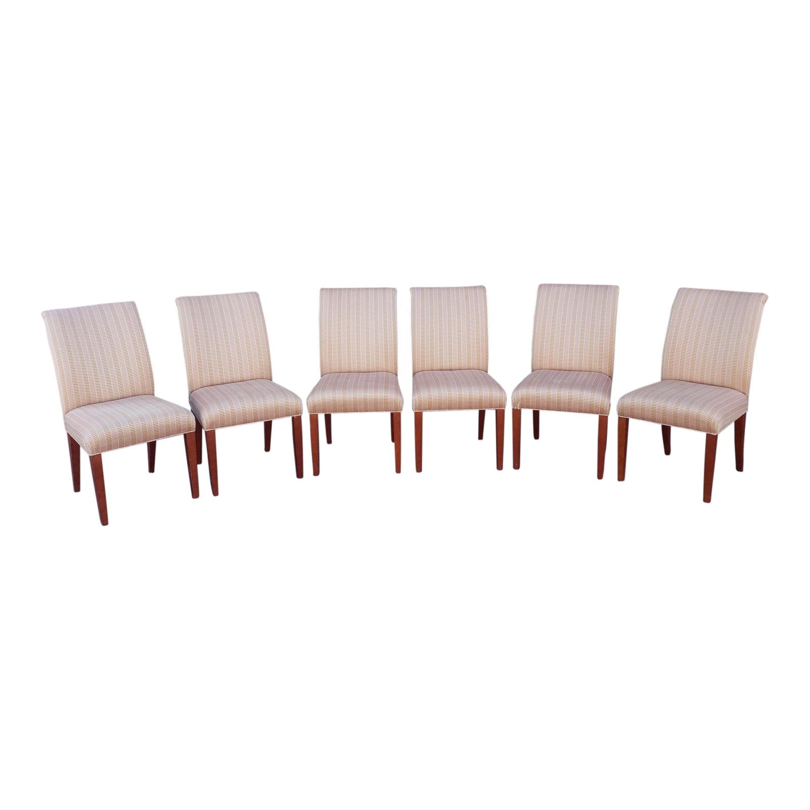 Set 6 Swaim Upholstered Parsons Style Dining Room Side Chairs F