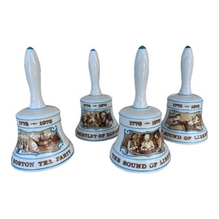 1976 American Bicentennial Sound of Liberty Commemoration Bells Set of 4 For Sale