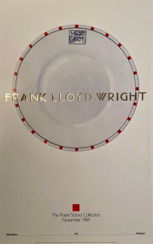 1980s Frank Lloyd Wright The Prairie Collection Exhibition Poster