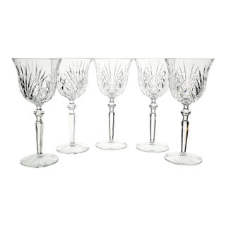 Gorham Rosewood Crystal Water Goblets, Set of Five, c.1999–2006 For Sale