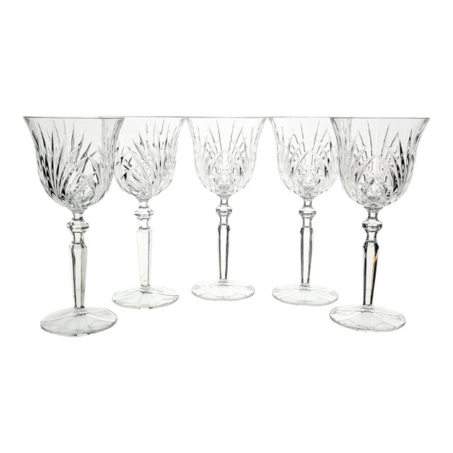 Gorham Rosewood Crystal Water Goblets, Set of Five, c.1999–2006 For Sale