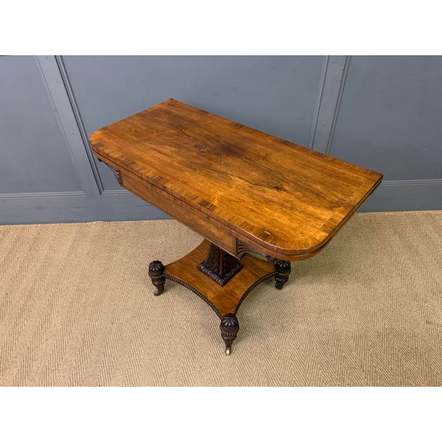 Regency Rosewood Card Table, 1815 For Sale - Image 9 of 17