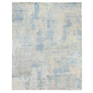 Bruges Beige/Green Hand loom Bamboo/Silk Area Rug - 8'x10' For Sale