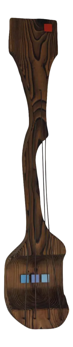 Mid-Century Witco Wood Guitar Wall Sculpture