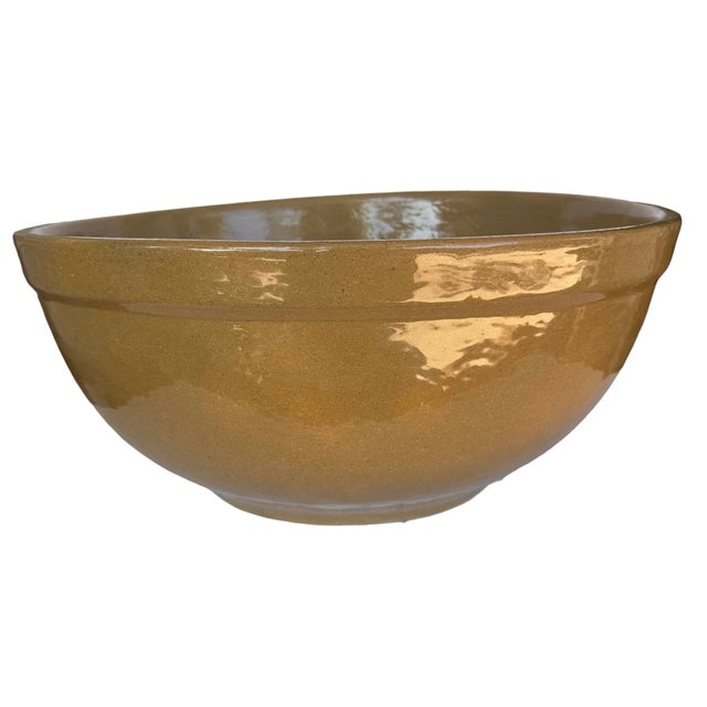 Large Mid-Century Modern Americana Ceramic Porcelain Stoneware Salad Mixing Bowl For Sale In Los Angeles - Image 6 of 12