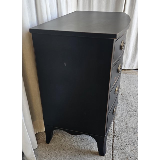 Boho Chic Black Vintage Chest of Drawers, Distressed For Sale - Image 3 of 11