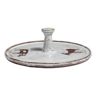 1970s Germany White Ceramic Platter For Sale