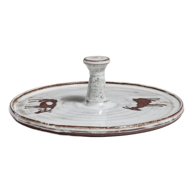 1970s Germany White Ceramic Platter For Sale