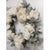 English White Roses & Sage Door Wreath 17" Flower Elegant Summer Spring Gorgeous Arrangement Spring Summer Door Wall...