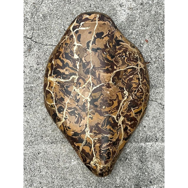 Vintage Italian Scagliola Pigmented Plaster Turtle Shell For Sale - Image 10 of 12