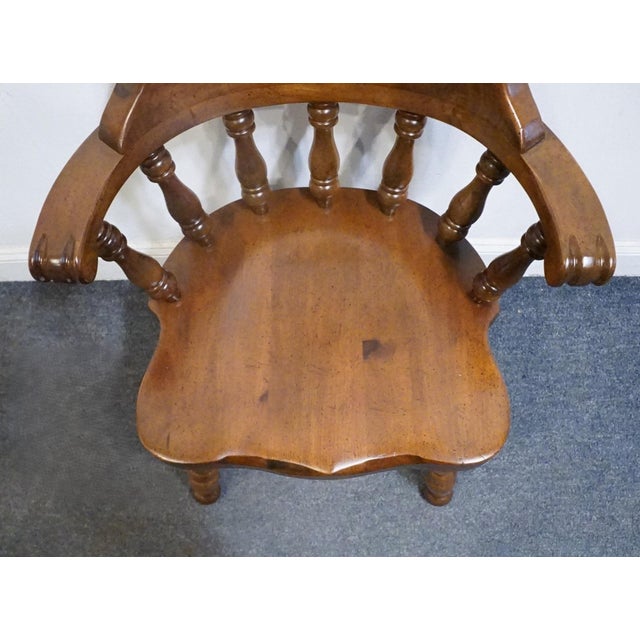 Brown Thomasville Furniture Pine Manor Collection Rustic Americana Dining Arm Chair 8321-835 For Sale - Image 8 of 11