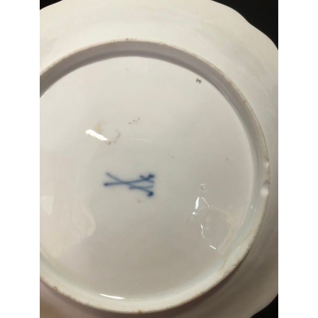 Antique Meissen Green Leaves Plates - a Pair For Sale In Boston - Image 6 of 9