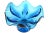Viking Glass Company Mid Century Peacock Blue Pedestal Bowl For Sale - Image 4 of 5