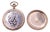 Savonette Pocket Watch in 14k Gold, Porcelain and Crystal from American Waltham Watch Co., USA, 1900s For Sale