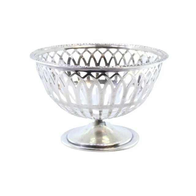 Metal Silver Bowl with Rim Friezes For Sale - Image 7 of 7