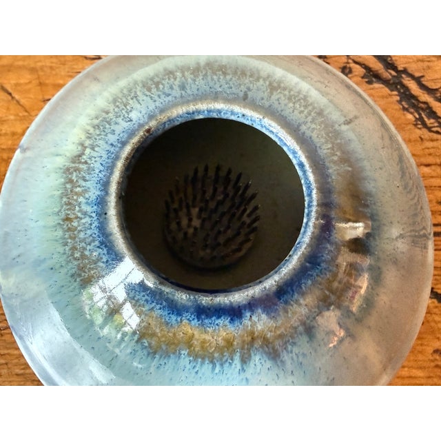 Late 20th Century Ikebana Vase, Studio Pottery, Signed For Sale - Image 5 of 8