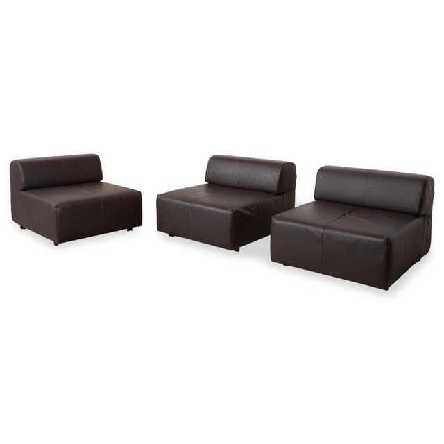Freistil 185 Leather Armchairs in Brown Mocha by Rolf Benz, Set of 3 For Sale - Image 17 of 17