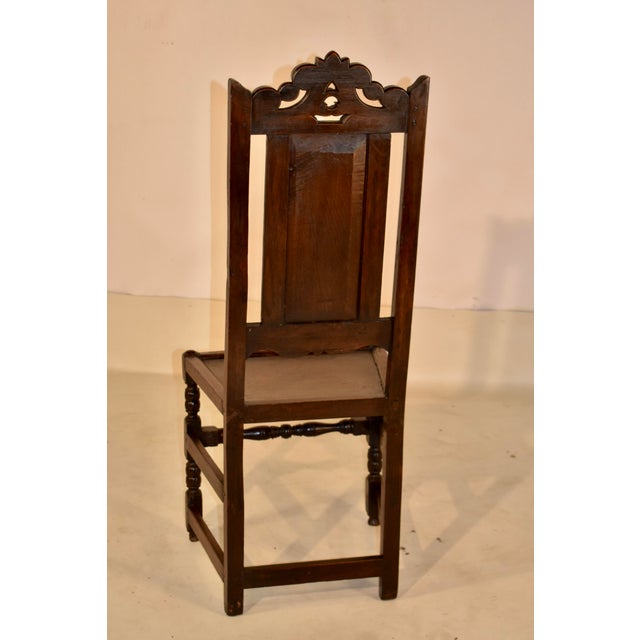 Early 18th Century Welsh Oak Joined Backstool For Sale - Image 15 of 15