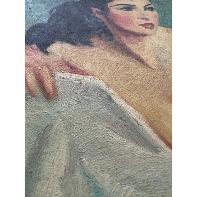 Early 20th Century Modern Oil Painting of a Nude Woman, Signed and Framed For Sale In Birmingham - Image 6 of 12