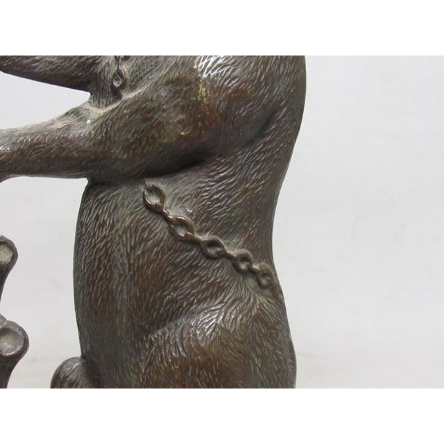Antique Brass Warwick Bear Doorstop For Sale - Image 10 of 12