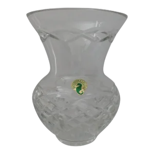 Late 20th Century Waterford Crystal Kieran Vase Cross & Garland Cut