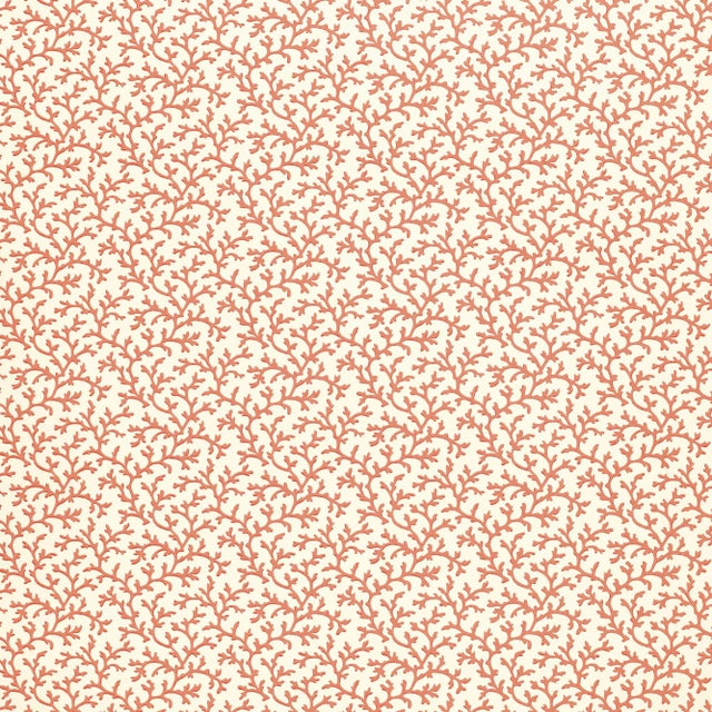Sample - Schumacher Coral Vine Wallpaper in Garnet For Sale