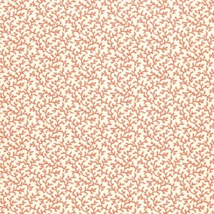 Sample - Schumacher Coral Vine Wallpaper in Garnet