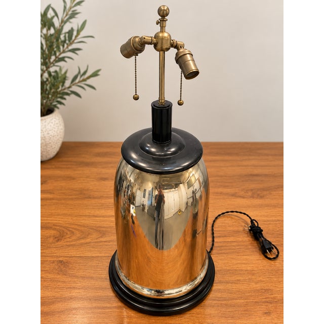 1960s 1960s Hollywood Regency Mercury Glass Lamp For Sale - Image 5 of 7