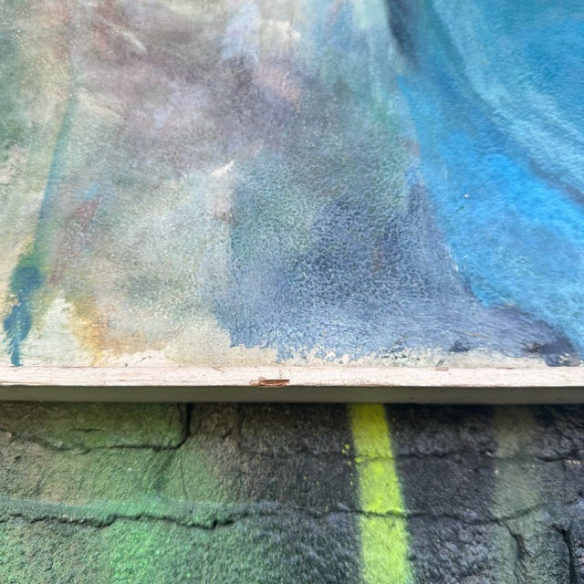 Wood 1960s H Norman Schnepf “Emerging Solids #2” Painting For Sale - Image 7 of 12