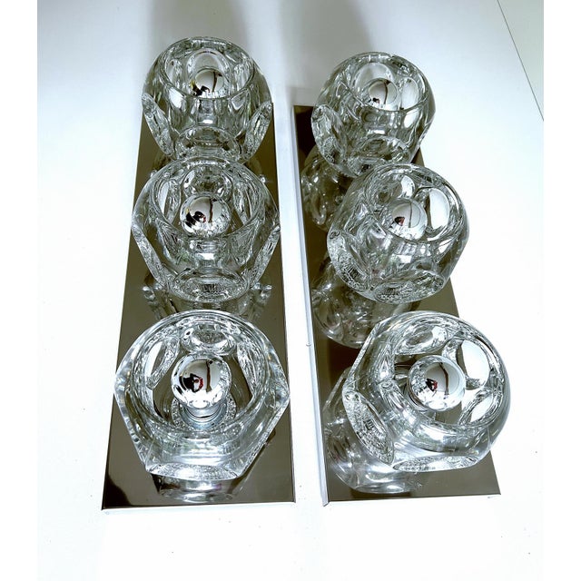 Large Space Age Glass Sconces from Peill & Putzler, 1970s, Set of 2 For Sale - Image 9 of 18