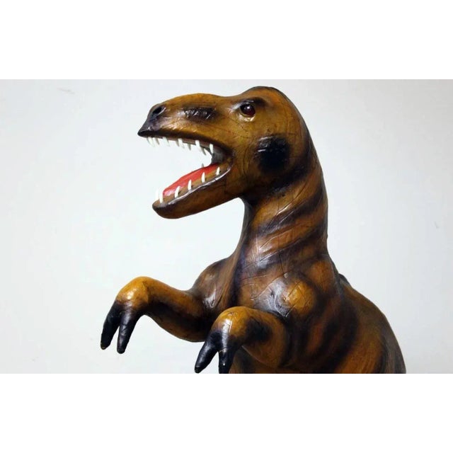 Handmade Paper Mache Big Dinosaur Figurine For Sale - Image 4 of 4