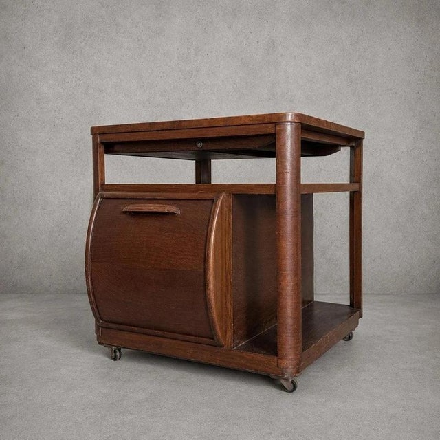Wood Art Deco Metamorphic Walnut Drinks Trolley by Incorporall For Sale - Image 7 of 7