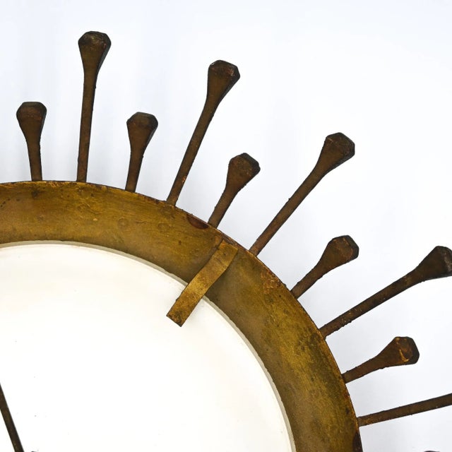 Brutalist Sunburst Wall Lamp For Sale - Image 12 of 13