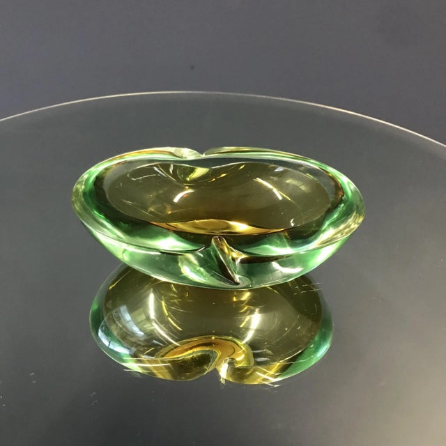 Vintage Murano Multi-Colored Glass Ashtray For Sale - Image 3 of 4