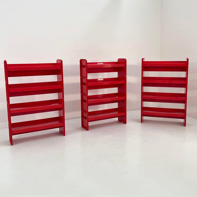 Red Modular Jeep Bookcase by De Pas, D'Urbino and Lomazzi for BBB, 1970s, Set of 4 For Sale - Image 5 of 13