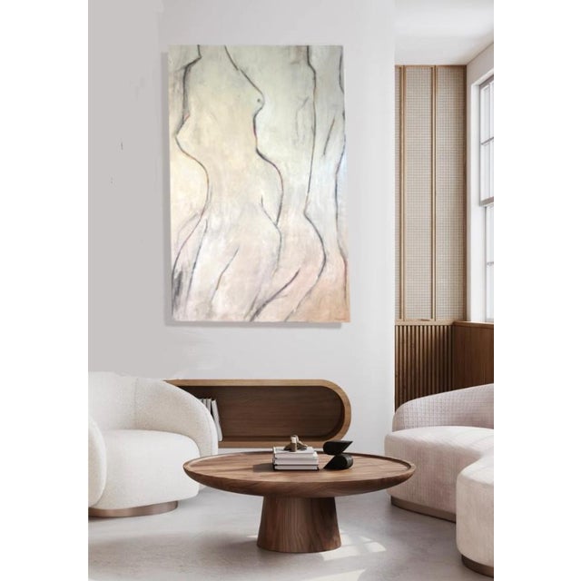 "Sing to Me 2" is a large abstract nude painting that captures the quiet power and vulnerability of the human form....
