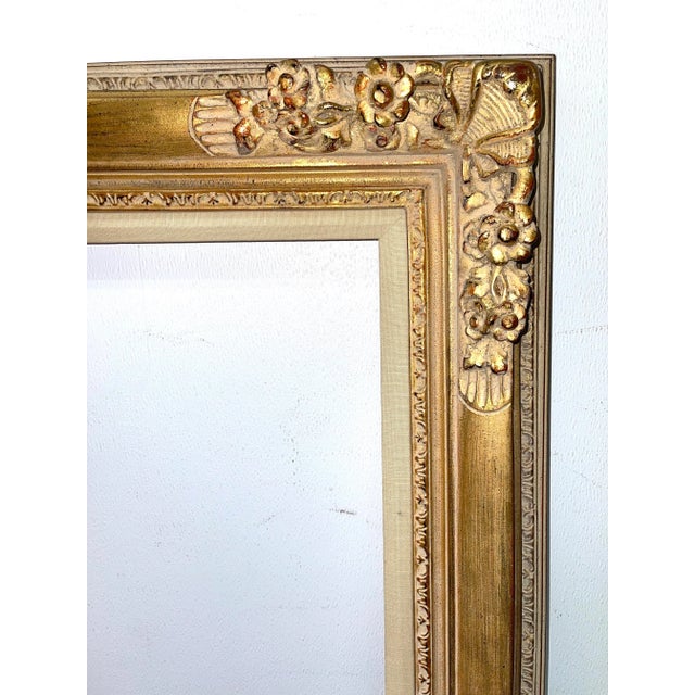 French Louis Gold Carved Wood Picture Frame For Sale - Image 4 of 10