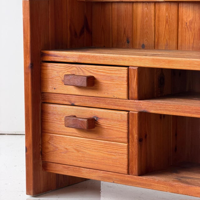c. 1970s. Denmark. Full pine construction. This piece is attributed to the mentioned designer/maker. It has no attribution...