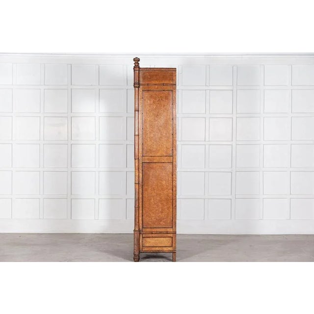 19th Century French Faux Bamboo Walnut Mirror, 1870s For Sale - Image 9 of 13
