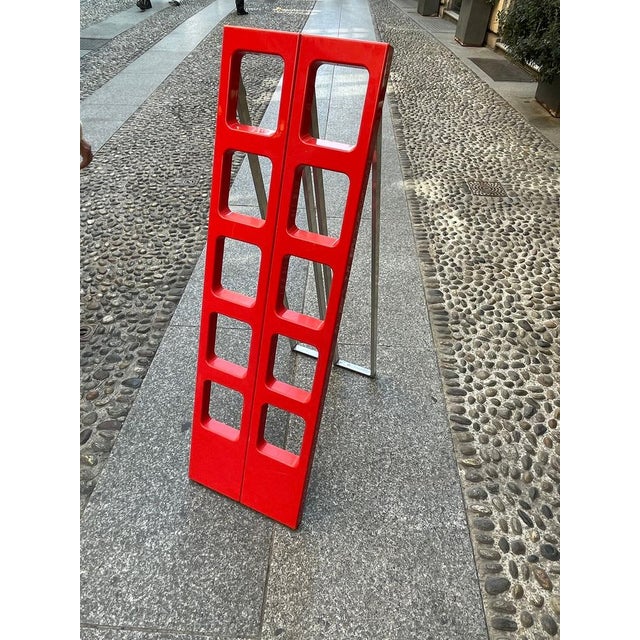 Vintage Red Foldable Ladder Scaleo from Velca, Italy, 1970s For Sale - Image 14 of 14