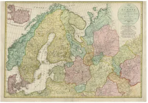 Historical Map of Northern Europe and Russia, 1788