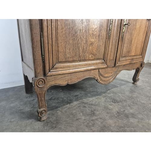 Brown Louis XV Style Cabinet in Carved Oak For Sale - Image 8 of 12
