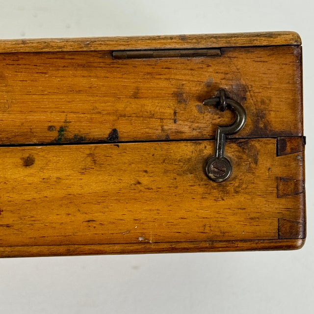 Vintage Wood Artist Portable Painting Box With Used Palette and Remnant Paint For Sale - Image 14 of 14