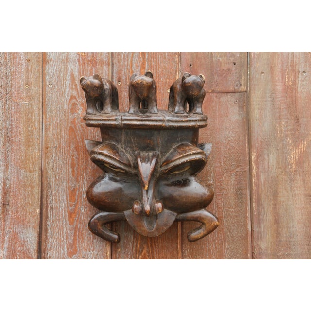 Brown 1940s African Bamileke Ethnic Mask For Sale - Image 8 of 8