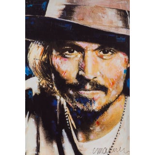 Johnny Depp, Sid Maurer Giclee Print on Canvas For Sale