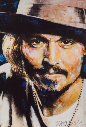 Johnny Depp, Sid Maurer Giclee Print on Canvas